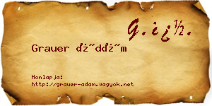 Grauer Ádám névjegykártya